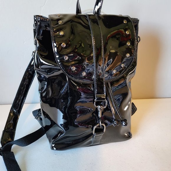 Stylish Black Backpack with Stud Accents - Picture 12 of 16